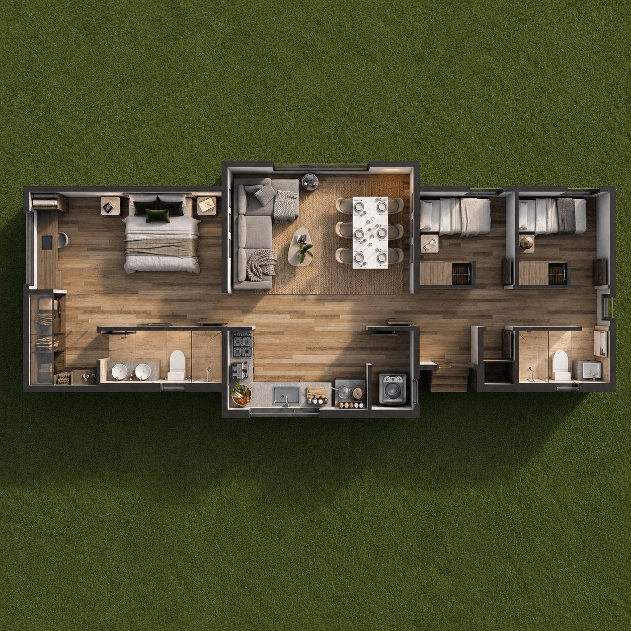 Kit panelizado casa 77m2