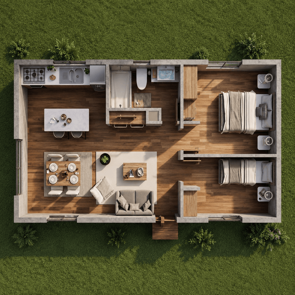 Kit panelizado casa prefabricada 50m2