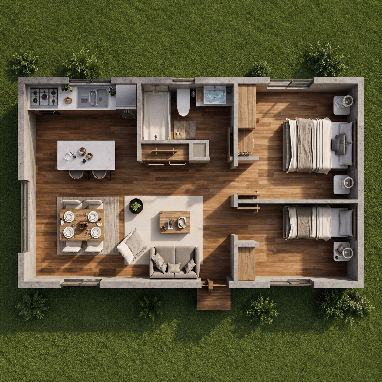 Kit panelizado casa prefabricada 50m2