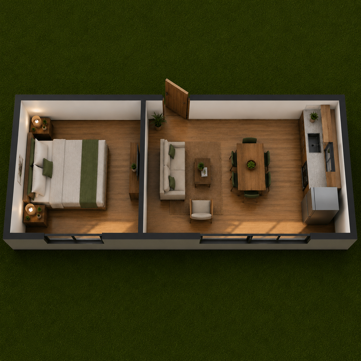 Casa Colono 34m2 Pieza-Sala/Cocina grande