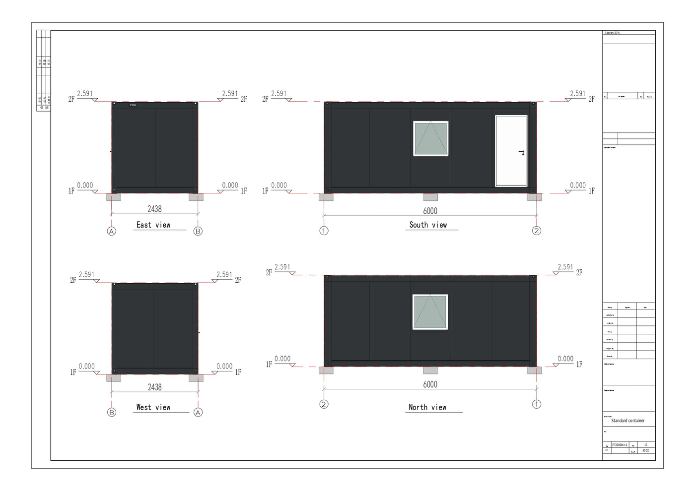 Plano del producto Kit panelizado casa prefabricada 50m2